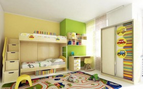 Детская комната Клаксон (Бежевый/корпус Клен) в Кормиловке - kormilovka.katalogmebeli.com | фото 3