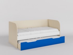 Диван-кровать Скай (Синий/Белый/корпус Клен) в Кормиловке - kormilovka.katalogmebeli.com | фото