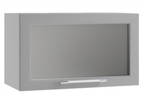 Гранд ПГС 600 Шкаф верхний горизонтальный со стеклом Белый в Кормиловке - kormilovka.katalogmebeli.com | фото