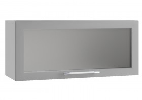 Гранд ПГС 800 Шкаф верхний горизонтальный со стеклом Белый в Кормиловке - kormilovka.katalogmebeli.com | фото