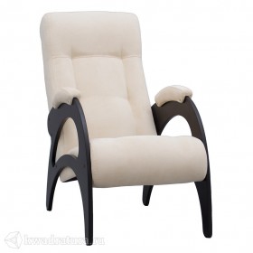 Кресло для отдыха Неаполь Модель 9 без лозы (Венге-эмаль/Ткань Ваниль Verona Vanilla) в Кормиловке - kormilovka.katalogmebeli.com | фото