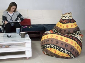 Кресло-груша Большое-Африка в Кормиловке - kormilovka.katalogmebeli.com | фото 4
