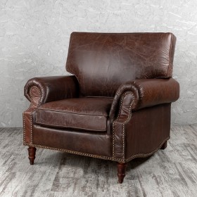 Кресло кожаное Лофт Аристократ (ширина 1100 мм) в Кормиловке - kormilovka.katalogmebeli.com | фото 1