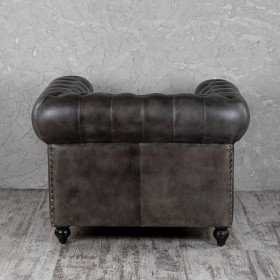 Кресло кожаное Лофт Честер (акация) в Кормиловке - kormilovka.katalogmebeli.com | фото 7