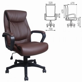 Кресло офисное BRABIX Enter EX-511 (коричневый) в Кормиловке - kormilovka.katalogmebeli.com | фото