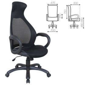 Кресло офисное BRABIX Genesis EX-517 (черное) в Кормиловке - kormilovka.katalogmebeli.com | фото 1
