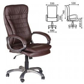 Кресло офисное BRABIX Omega EX-589 (коричневое) в Кормиловке - kormilovka.katalogmebeli.com | фото 1