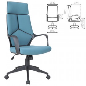 Кресло офисное BRABIX Prime EX-515 (голубая ткань) в Кормиловке - kormilovka.katalogmebeli.com | фото 1