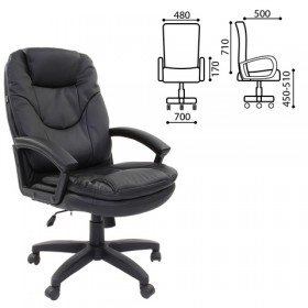 Кресло офисное BRABIX Trend EX-568 (черный) в Кормиловке - kormilovka.katalogmebeli.com | фото 1