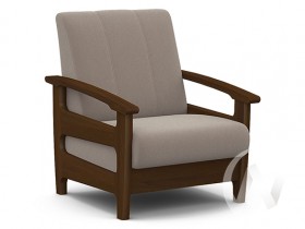 Кресло для отдыха Омега (орех лак/CATANIA COCOA) в Кормиловке - kormilovka.katalogmebeli.com | фото