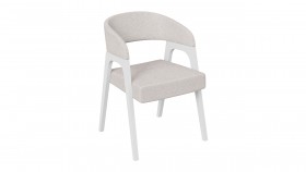 Кресло «Техас 1» (Белый матовый/Шенилл Estetica Vanille №220) в Кормиловке - kormilovka.katalogmebeli.com | фото