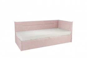 Кровать 0.9 Альба Тахта (Нежно-розовый велюр) в Кормиловке - kormilovka.katalogmebeli.com | фото