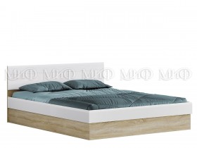 Кровать 1,4 спальня Фортуна (Дуб сонома/белый глянец) в Кормиловке - kormilovka.katalogmebeli.com | фото