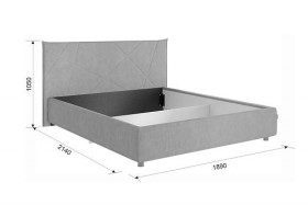 Кровать 1,6 Квест с подъемным механизмом (Топаз велюр) купить в Кормиловке - kormilovka.katalogmebeli.com | фото 2