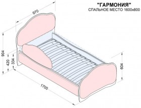 Кровать 160 Гармония 08 Шоколад (мягкий бортик) в Кормиловке - kormilovka.katalogmebeli.com | фото 2
