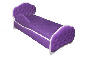 Кровать 160 Гармония 32 Фиолетовый (мягкий бортик) в Кормиловке - kormilovka.katalogmebeli.com | фото