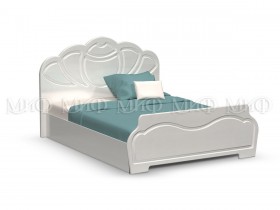Кровать 1,6м Гармония (Белый/Белый глянец) в Кормиловке - kormilovka.katalogmebeli.com | фото