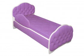 Кровать 170 Гармония 67 Светло-фиолетовый (мягкий бортик) в Кормиловке - kormilovka.katalogmebeli.com | фото