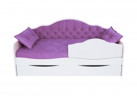Кровать 170 серии Иллюзия Лайт 1 ящик 32 Фиолетовый (подушки) в Кормиловке - kormilovka.katalogmebeli.com | фото