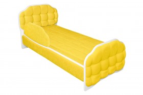 Кровать 180 Атлет 74 жёлтый (мягкий бортик) в Кормиловке - kormilovka.katalogmebeli.com | фото
