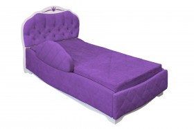 Кровать 190 Гармония Lux 32 Фиолетовый (мягкий бортик) в Кормиловке - kormilovka.katalogmebeli.com | фото