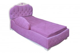 Кровать 190 Гармония Lux 67 Светло-фиолетовый (мягкий бортик) в Кормиловке - kormilovka.katalogmebeli.com | фото