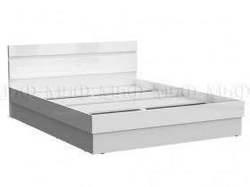 Кровать Челси 1400 (Белый/Белый глянец) в Кормиловке - kormilovka.katalogmebeli.com | фото
