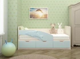 Кровать детская 1,6м Дельфин (Розовый металлик) в Кормиловке - kormilovka.katalogmebeli.com | фото