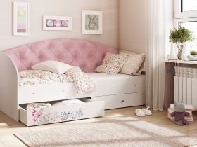Кровать детская Эльза Белый/Розовый в Кормиловке - kormilovka.katalogmebeli.com | фото