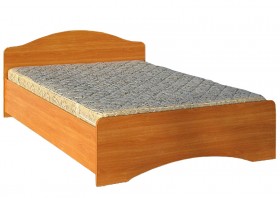 Кровать двойная 1600-1 без матраса (круглые спинки) Вишня Оксфорд в Кормиловке - kormilovka.katalogmebeli.com | фото