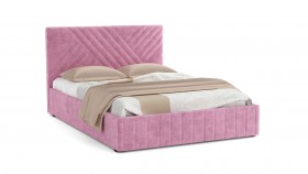 Кровать Гамма ш. 1400 (без основания для хранения) (велюр тенерифе розовый) в Кормиловке - kormilovka.katalogmebeli.com | фото
