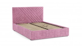 Кровать Гамма ш. 1400 (с основанием для хранения) (велюр тенерифе розовый) в Кормиловке - kormilovka.katalogmebeli.com | фото 2