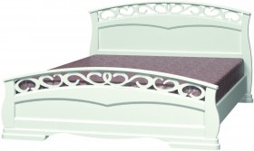 Кровать Грация-1 из массива сосны 1600*2000 Белый античный в Кормиловке - kormilovka.katalogmebeli.com | фото 5