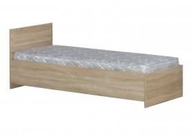 Кровать одинарная 800-2 без матраса (прямые спинки) Дуб Сонома в Кормиловке - kormilovka.katalogmebeli.com | фото 1
