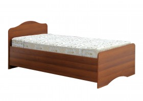 Кровать одинарная 900-1 без матраса (круглые спинки) Орех Таволато в Кормиловке - kormilovka.katalogmebeli.com | фото