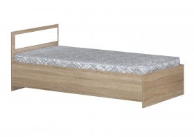 Кровать одинарная 900-2 без матраса (прямые спинки) Дуб Сонома в Кормиловке - kormilovka.katalogmebeli.com | фото