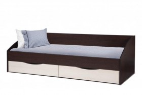 Кровать одинарная "Фея - 3" (симметричная) New (венге / вудлайн кремовый / ДВПО: белый) в Кормиловке - kormilovka.katalogmebeli.com | фото 1