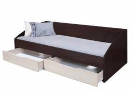 Кровать одинарная "Фея - 3" (симметричная) New (венге / вудлайн кремовый / ДВПО: белый) в Кормиловке - kormilovka.katalogmebeli.com | фото 3