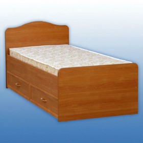 Кровать одинарная 800-2 без матраса (прямые спинки) Дуб Сонома в Кормиловке - kormilovka.katalogmebeli.com | фото 2
