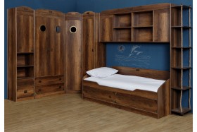 Кровать с 2-мя ящиками «Навигатор» (Дуб Каньон) в Кормиловке - kormilovka.katalogmebeli.com | фото 10