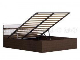 Кровать с подъемным механизмом Нэнси 1,4м (Венге/белый глянец) в Кормиловке - kormilovka.katalogmebeli.com | фото