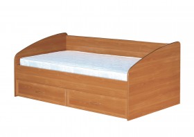 Кровать с ящиками с задней спинкой 900-1 без матраса Вишня Оксфорд в Кормиловке - kormilovka.katalogmebeli.com | фото