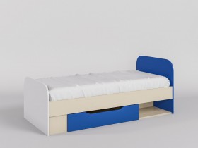 Кровать Скай 1650х750 (Синий/Белый/корпус Клен) в Кормиловке - kormilovka.katalogmebeli.com | фото