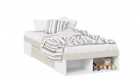 Кровать «Сканди» с ящиком Дуб Гарден/Белый в Кормиловке - kormilovka.katalogmebeli.com | фото