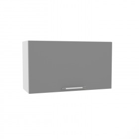 Квадро ВПГ 800 шкаф верхний горизонтальный высокий (Ваниль кожа/корпус Серый) в Кормиловке - kormilovka.katalogmebeli.com | фото
