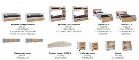 Лючия кровать 0,9 белый/ателье светлое в Кормиловке - kormilovka.katalogmebeli.com | фото 2