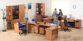 Мебель для персонала Альфа 61 Ольха в Кормиловке - kormilovka.katalogmebeli.com | фото