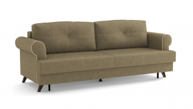 Оливер / диван - кровать 3-х местн. (еврокнижка) (велюр велутто коричневый 23 в Кормиловке - kormilovka.katalogmebeli.com | фото