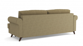 Оливер / диван - кровать 3-х местн. (еврокнижка) (велюр велутто коричневый 23 в Кормиловке - kormilovka.katalogmebeli.com | фото 2