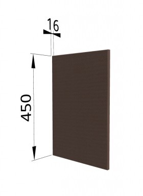 Панель торцевая (для шкафа горизонтального высокого) ВПГ Квадро (Шоколад кожа) в Кормиловке - kormilovka.katalogmebeli.com | фото